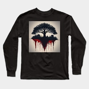 halloween tree design Long Sleeve T-Shirt